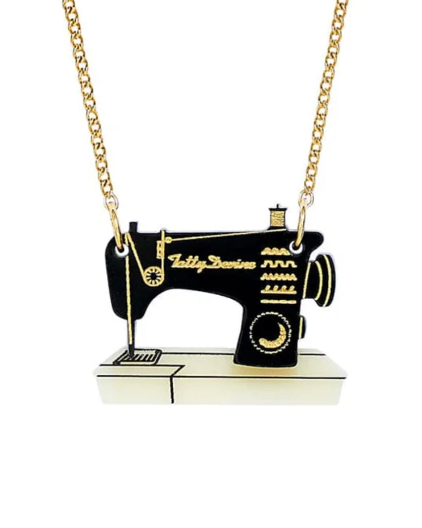 Mini Sewing Machine Necklace