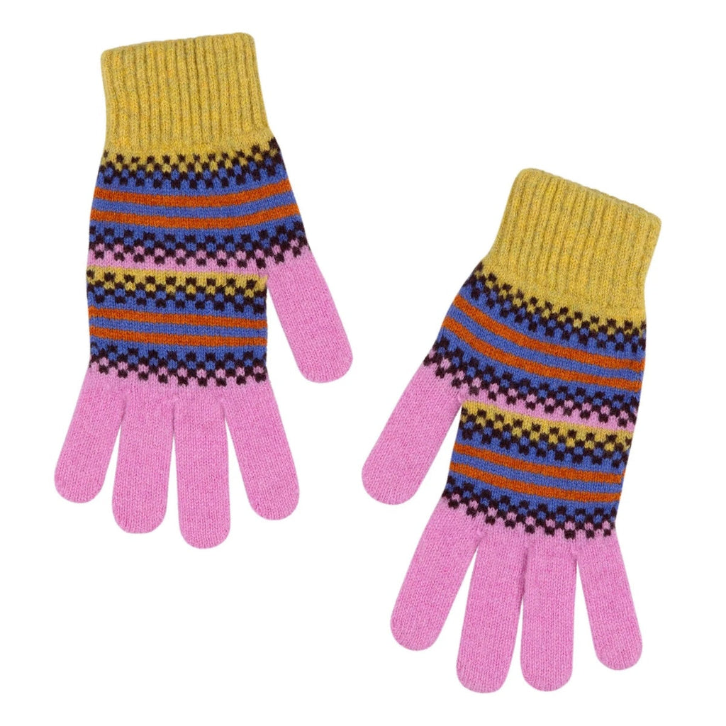 Patterned Lambswool Gloves - Quartz