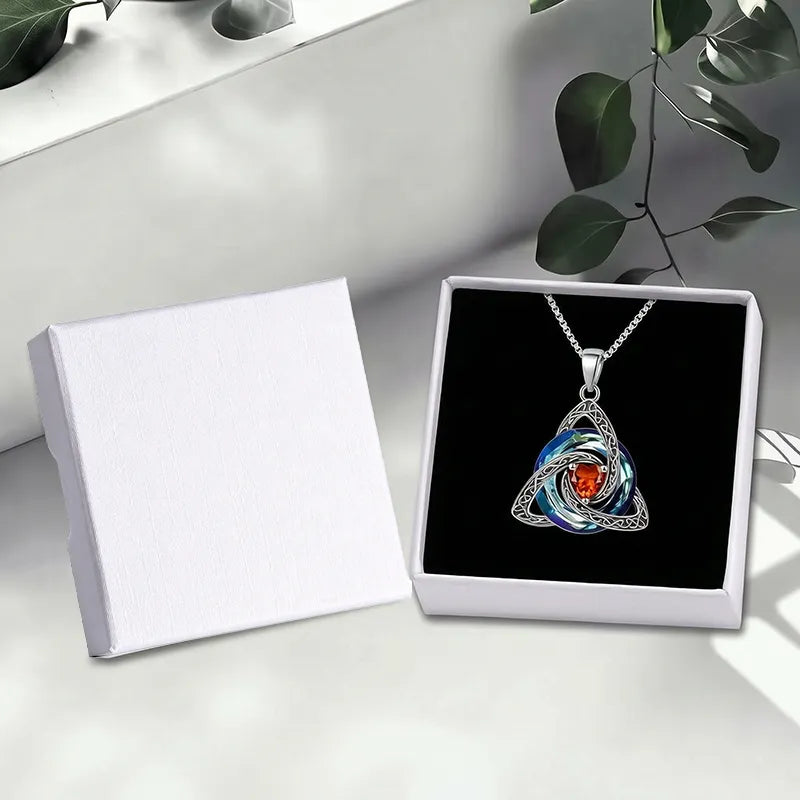 ✨Birthstone Celtic Trinity Knot Necklace – Meaningful Symbol of Love & Connection ❤️