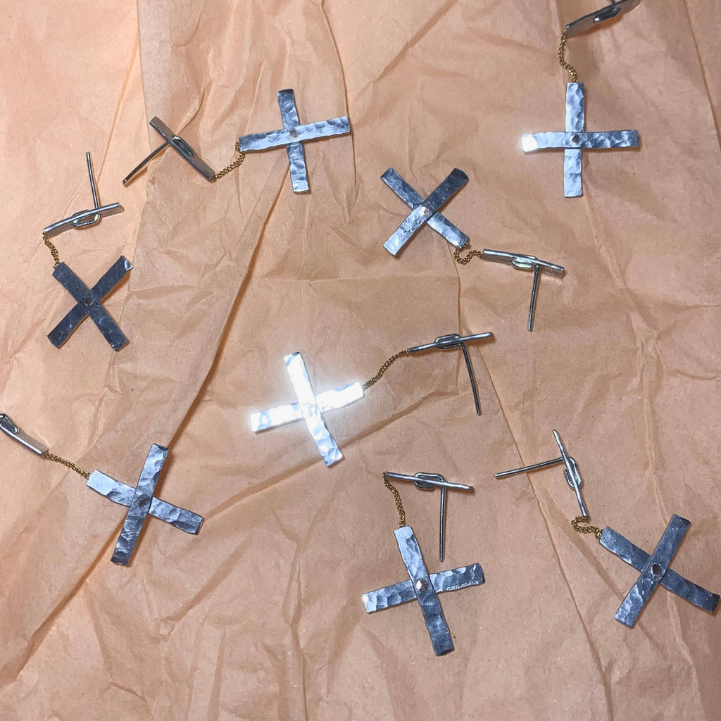 Dainty Cross Earrings