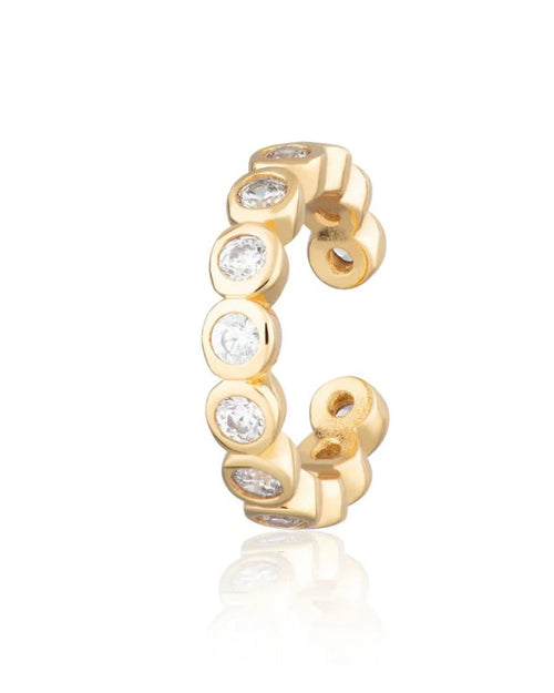 Bezel / Clear Stones Ear Cuff