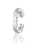 Bezel / Clear Stones Ear Cuff