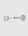Clear Stone Single Earring (Flat Backed)