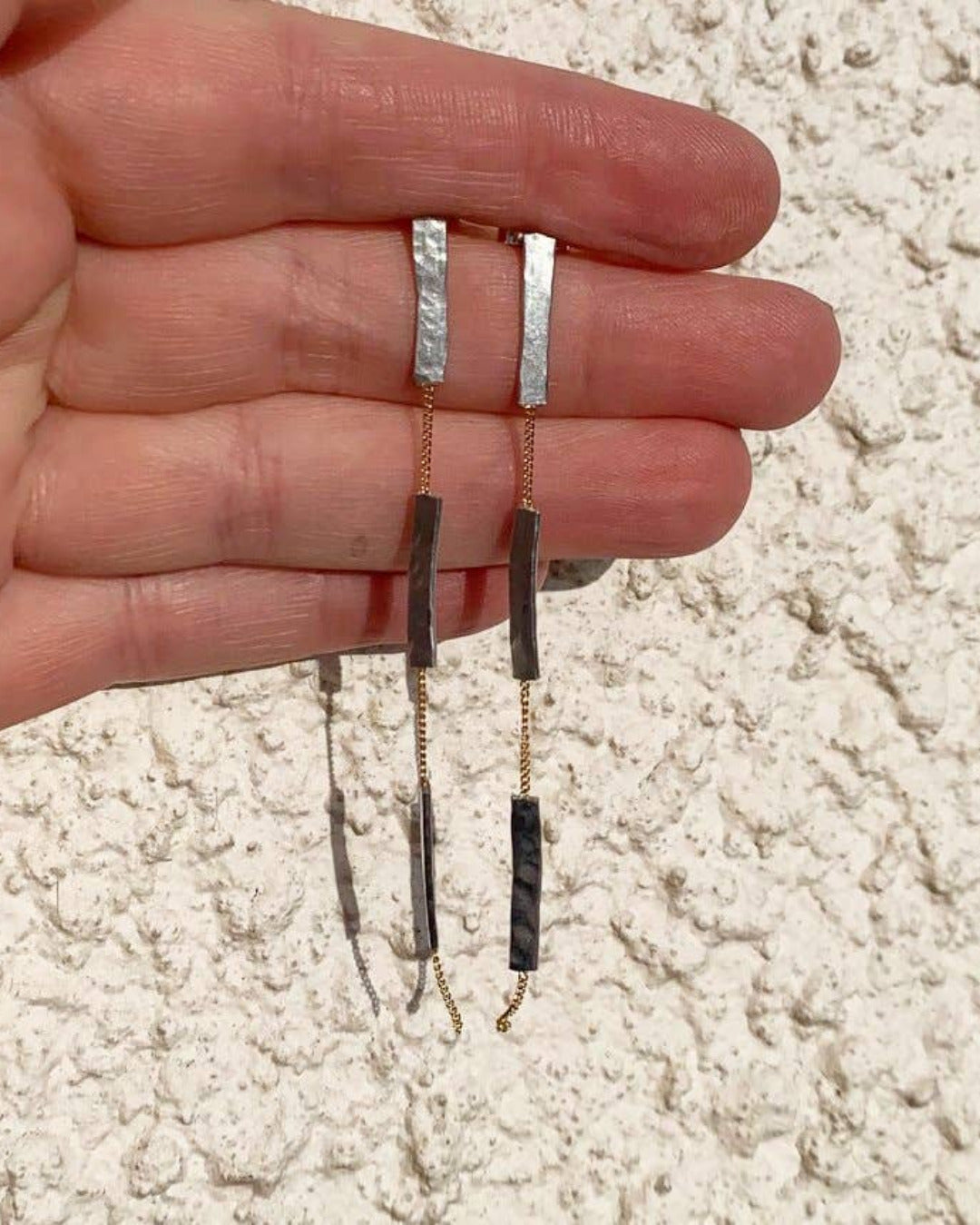 Simple Mixed Metal Earrings