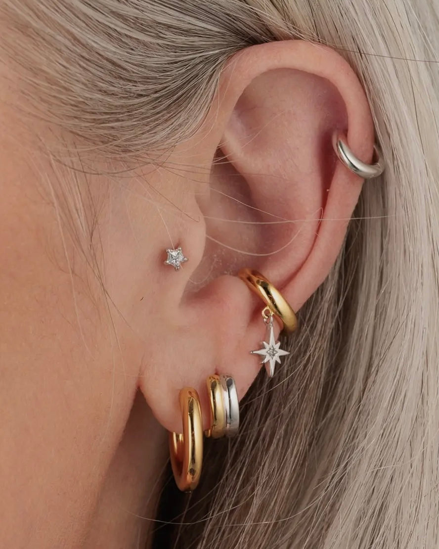 Sparkling Star Single Earring (Flat Backed)