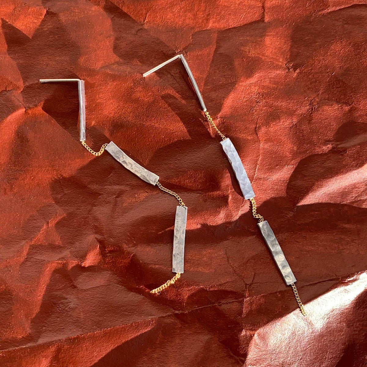 Simple Mixed Metal Earrings
